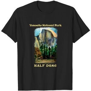 Half Dome Yosemite National Park Nature Art Graphic T-Shirt